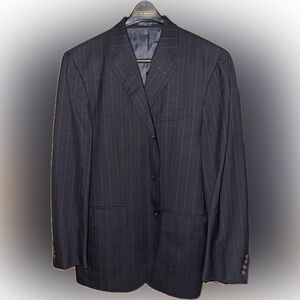 Polo Ralph Lauren Black Pinstripe Sport Coat Blazer Suit Jacket